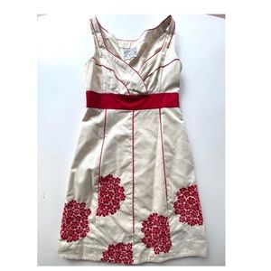 Floreat | Cream Embroidered Dress